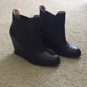Corso Como dark brown wedge boot